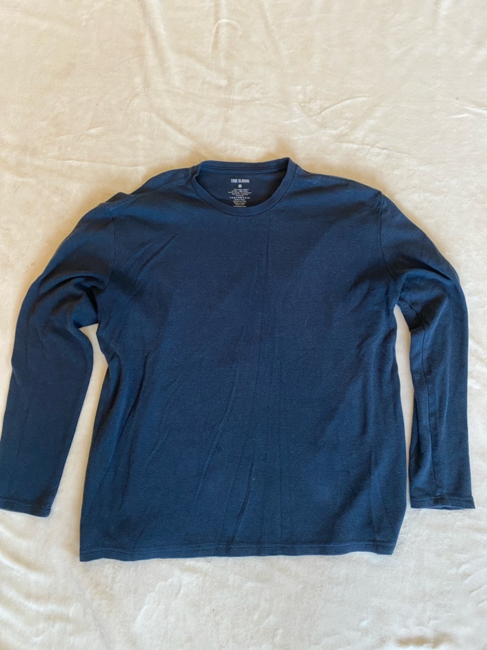 Navy Crewneck Long Sleeve Top